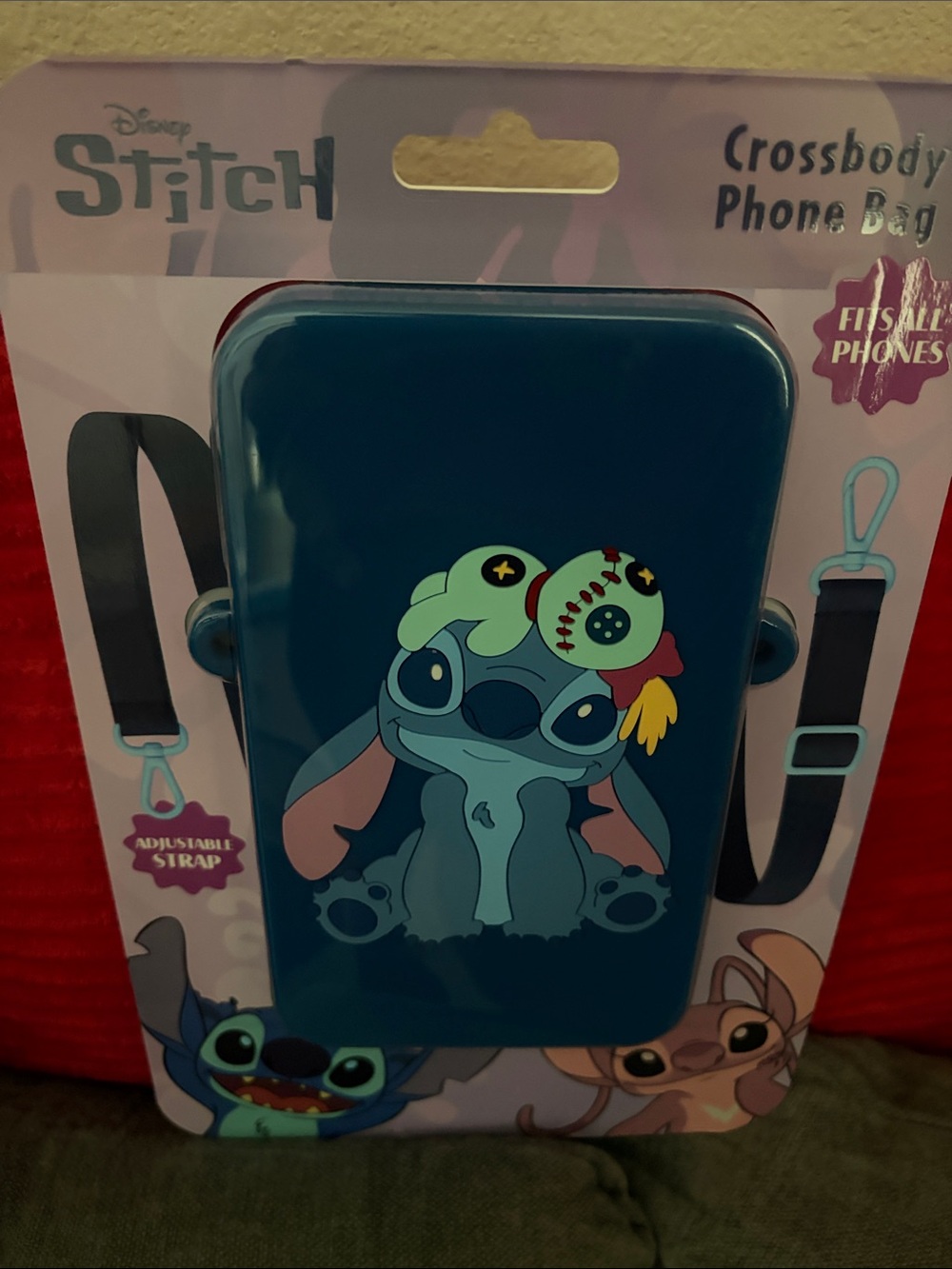 Disney Stitch Dark Teal Hard Shell Crossbody Phone Bag